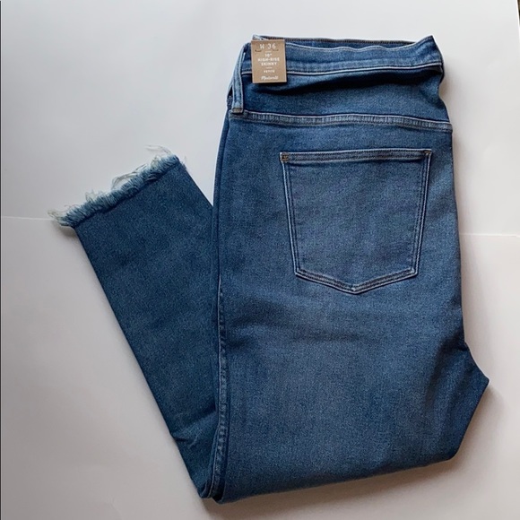 Madewell High-Rise Skinny Jeans, button -Front 36W - Picture 7 of 8